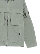 Giacca per bambino C.P. Company Kids grigio con applicazione CUS010L3C00 31870 C.P.COMPANY KIDS 