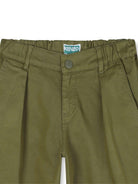 Pantaloni per bambino Kenzo Kids verdi con dettagli plissettati K61439 64T KENZO KIDS 