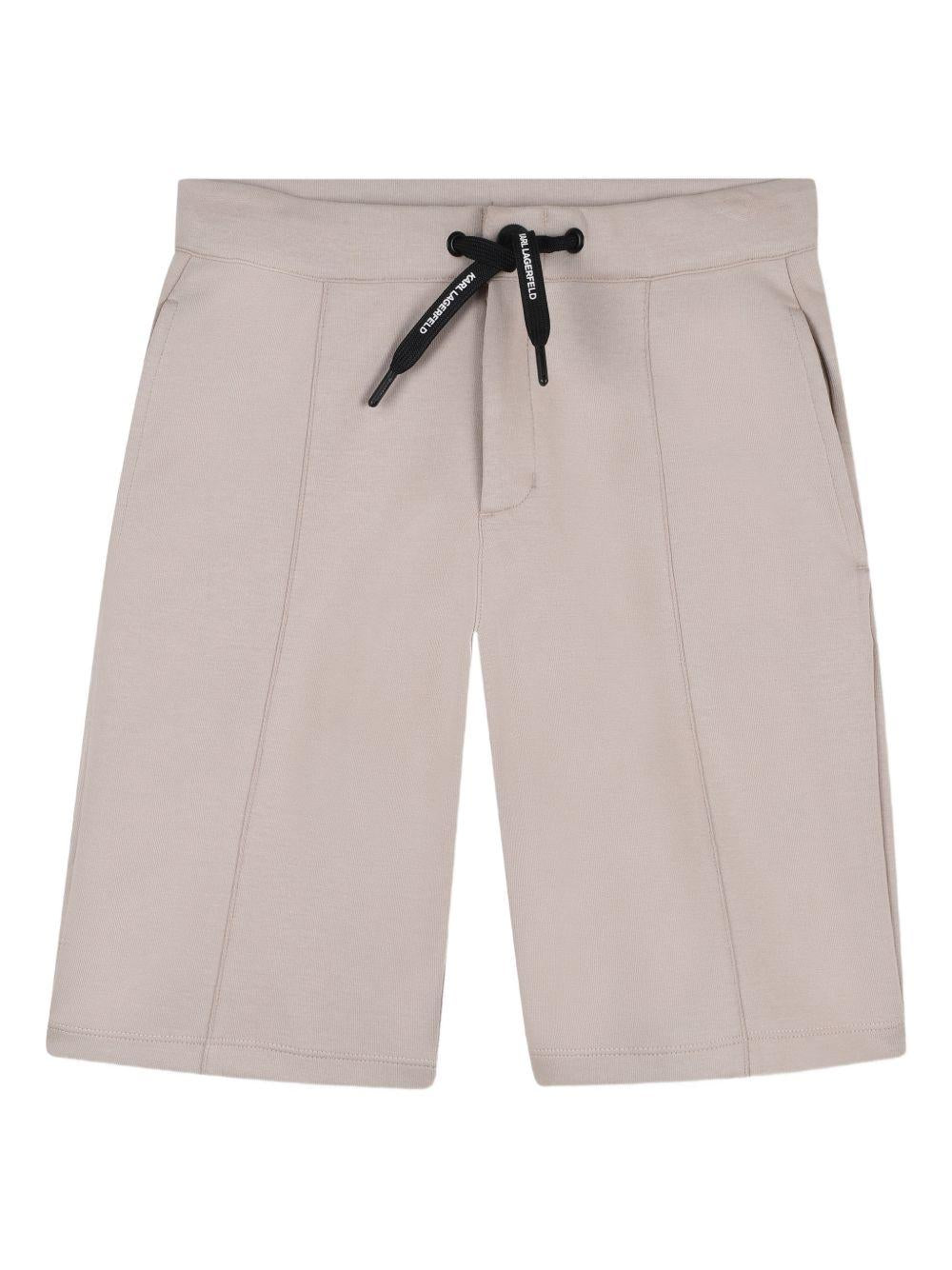 Bermuda per bambino Karl Lagerfeld Kids beige con coulisse Z31084 211 KARL LAGERFELD KIDS 