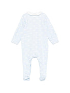Tutina per neonato Petit Bateau azzurra con stampa balene A0F2H 01 PETIT BATEAU KIDS 