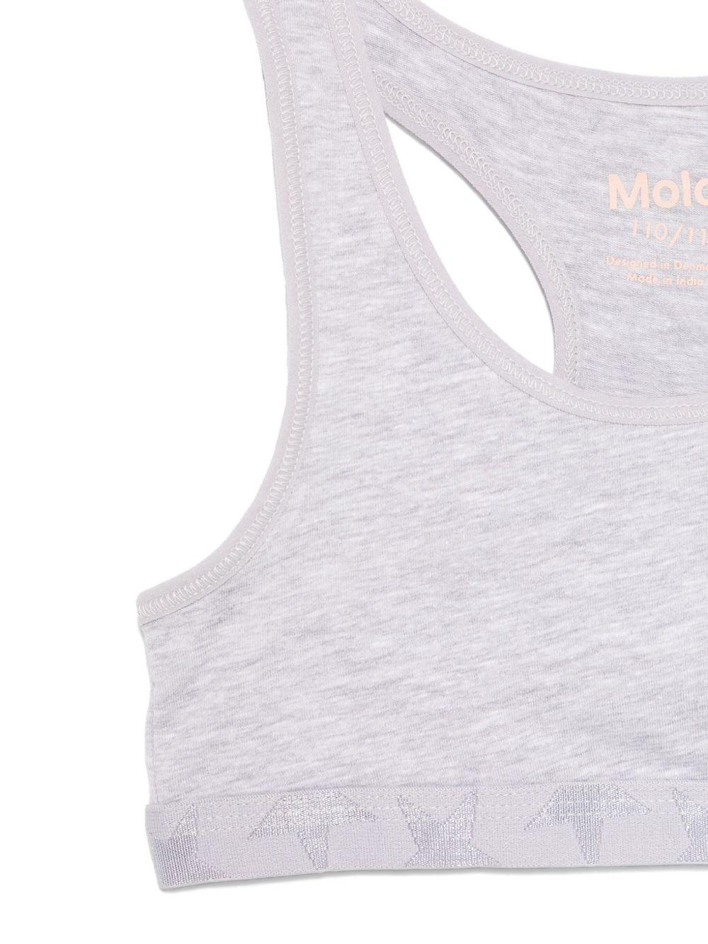 Set di 2 top per bambina Molo Jade grigio e beige con fascia elasticizzata 2NOSQ302 8529 MOLO KIDS 