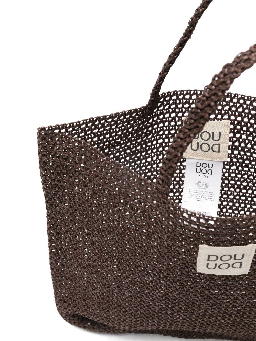 Borsa per bambina Douuod Kids marrone con texture intrecciata DY0A08 Z3929 334 DOUUOD KIDS 
