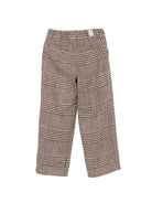Pantaloni per bambino Eleventy Kids marrone con motivo a quadri EZ6H70 E0262 419BG ELEVENTY KIDS 