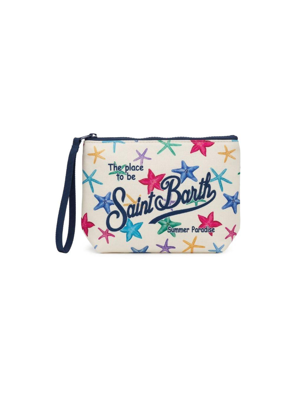 Pochette Aline MC2 Saint Barth beige con stampa stelle marine all-over ALIN001 00578L MC2 ST. BARTH KIDS 