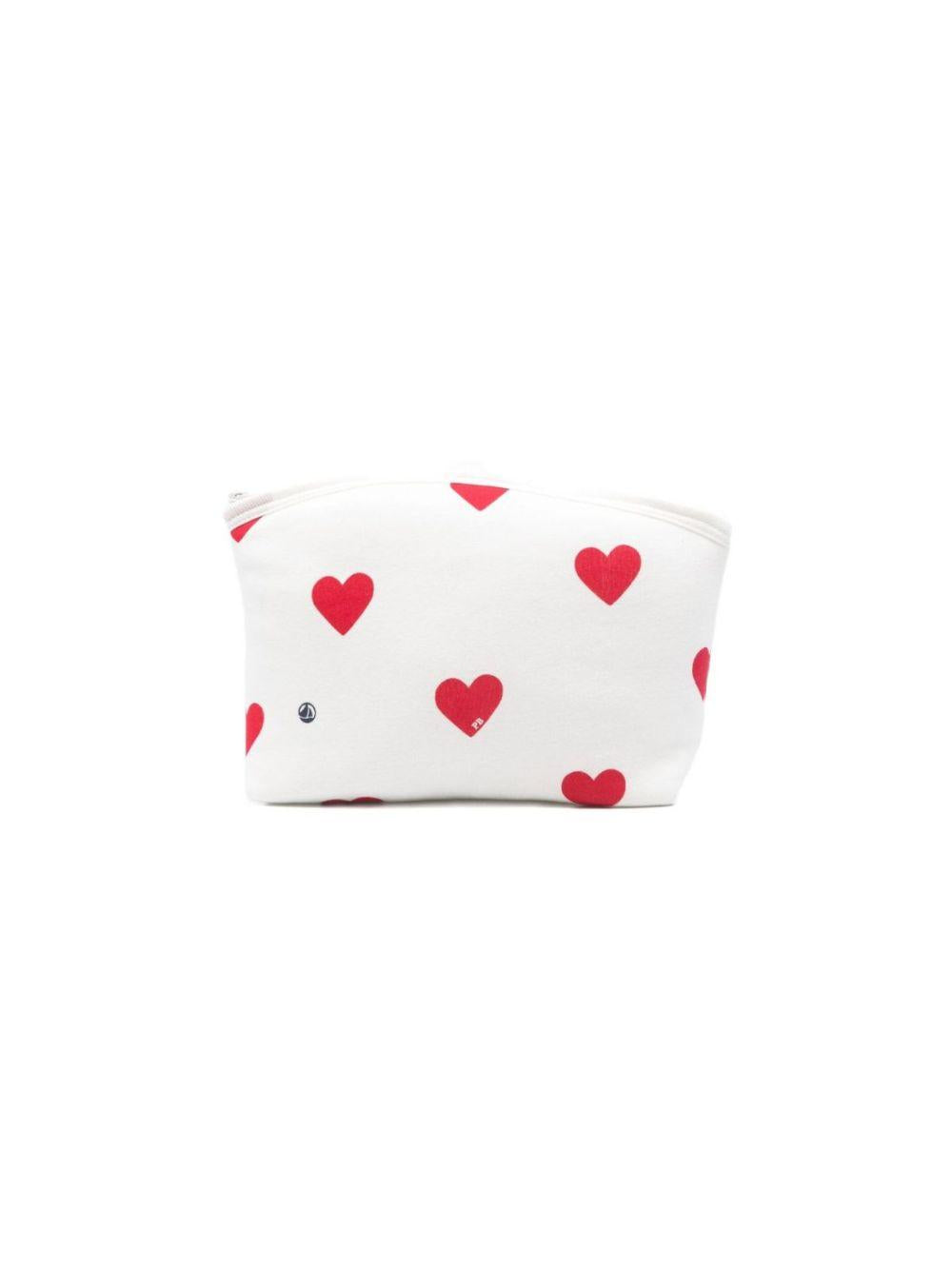 Trousse per neonati Petit Bateau bianca con stampa a cuori A0BUV 01 PETIT BATEAU 
