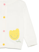 Cardigan per neonata Stella McCartney Kids bianco con applicazioni TY9120 Z1876 101 STELLA McCARTNEY KIDS 