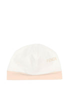 Set tutina, berretto e bavaglino per neonati Fendi Kids bianco con stampa orsetto BUK167 ST8 F0TU9 FENDI KIDS 