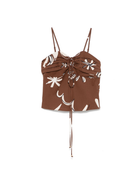 Top per donna Scotch & Soda marrone con motivo seersucker U9A00700T 246 SCOTCH DONNA 