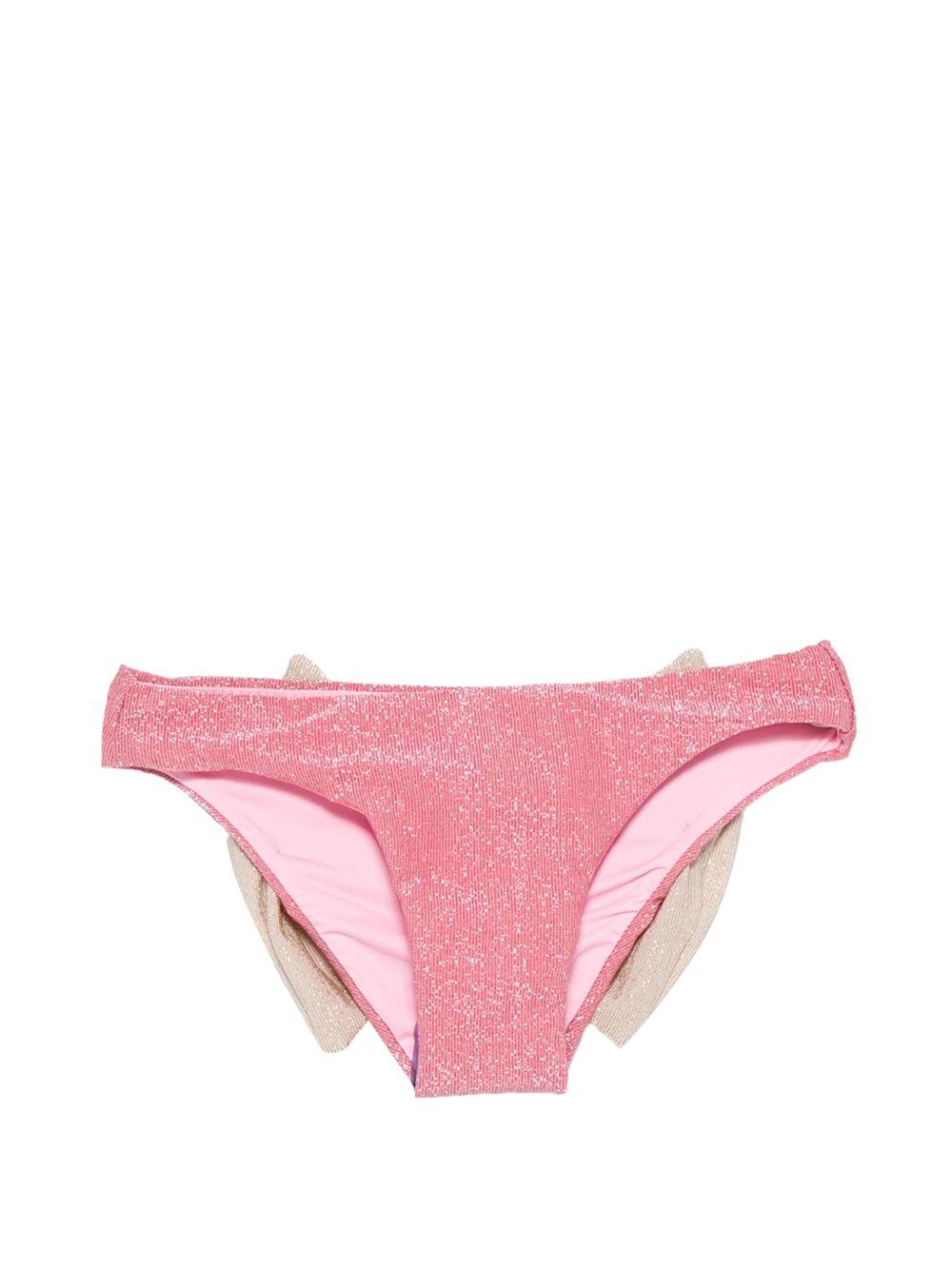 Slip bikini per neonata MC2 Saint Barth Kids rosa con dettaglio fiocco sul retro MAD0001 00064L MC2 ST. BARTH KIDS 