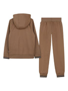 Tuta sportiva per bambino BOSS Kidswear marrone con cappuccio e zip J52399 269 BOSS KIDS 