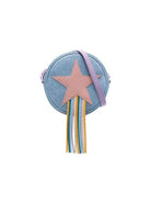 Borsa tondeggiante bambina Stella McCartney Kids azzurra con applicazione Stella TY0A58 Z3618 665 STELLA McCARTNEY KIDS 