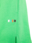 Shorts per bambino MSGM Kids verde con logo sul davanti S6MSJBBE235 MS006 MSGM KIDS 