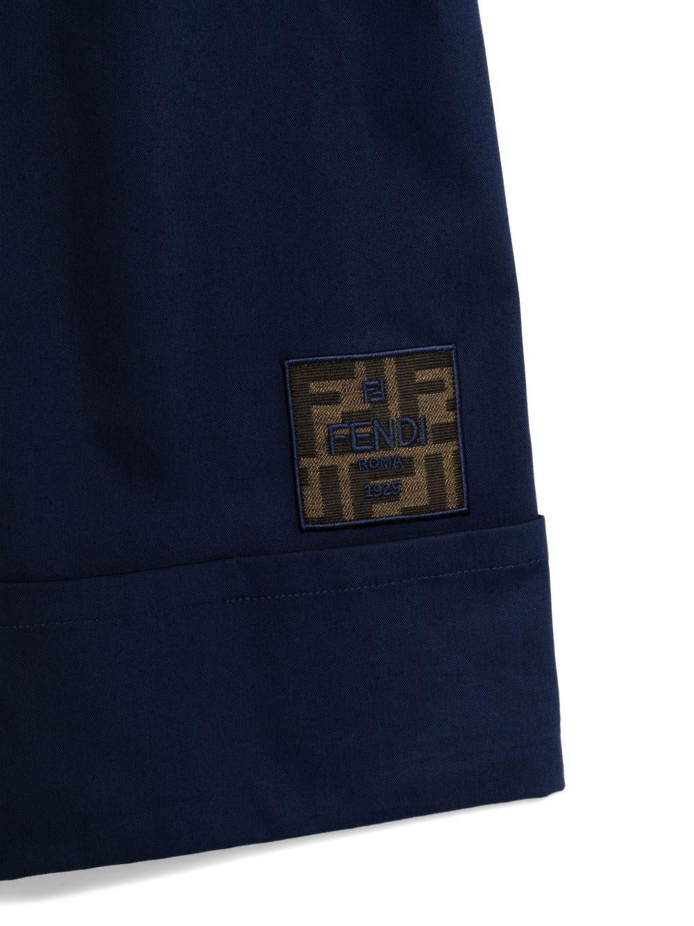 Pantaloni per bambina Fendi Kids blu con pinces JFF374 AS5Y F1I11 FENDI KIDS 