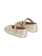 Ballerine per neonata Dolce & Gabbana Kids color oro con placca logo DK0161 AJ133 80988 DOLCE & GABBANA KIDS 