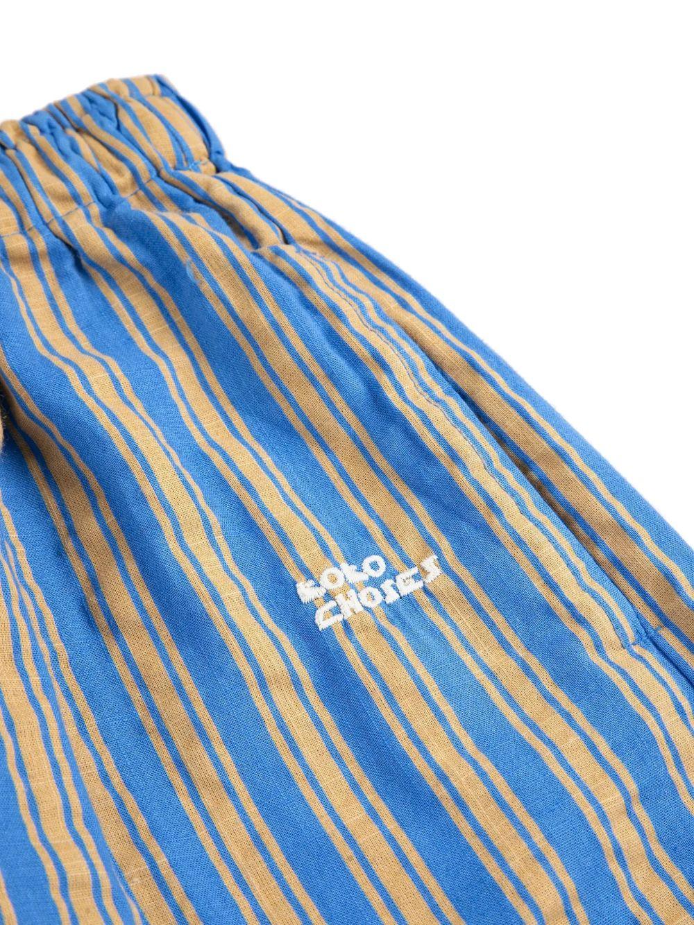 Pantaloni per bambino Bobo Choses Kids blu con design a righe B126AC092 411 BOBO CHOSES KIDS 