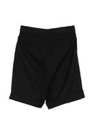 Shorts per bambina Balmain Kids neri con bottone dorato BY6R99 I0196 930OR BALMAIN KIDS 