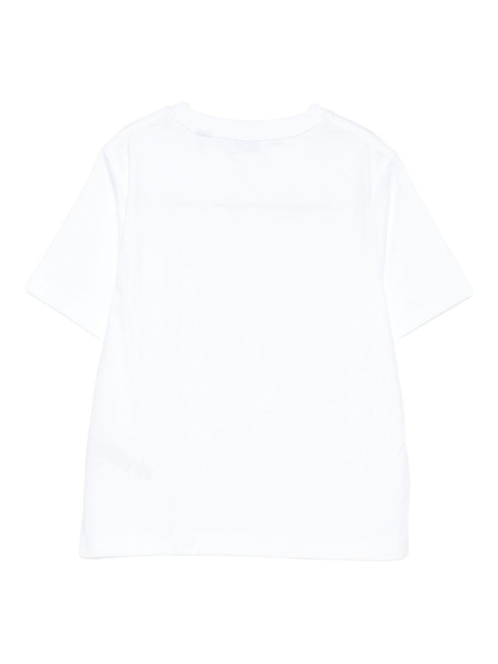 T-shirt per bambina Burberry Kids bianca con stampa grafica 8109522 A1464 BURBERRY KIDS 