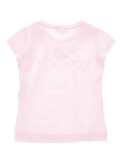 T-shirt per bambina Monnalisa rosa con stampa a fiori 11G605 7201 0090 MONNALISA KIDS 