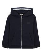Felpa per bambino Lanvin Enfant blu navy con chiusura con zip N30370 855 LANVIN KIDS 
