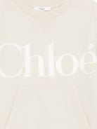 Abito per bambina Chloé Kids beige con logo sul davanti C21230 72J CHLOE' KIDS 