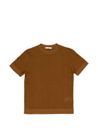 T-shirt per bambino Paolo Pecora Kids marrone con motivo a nido d'ape PP4179 CAFFE PAOLO PECORA KIDS 