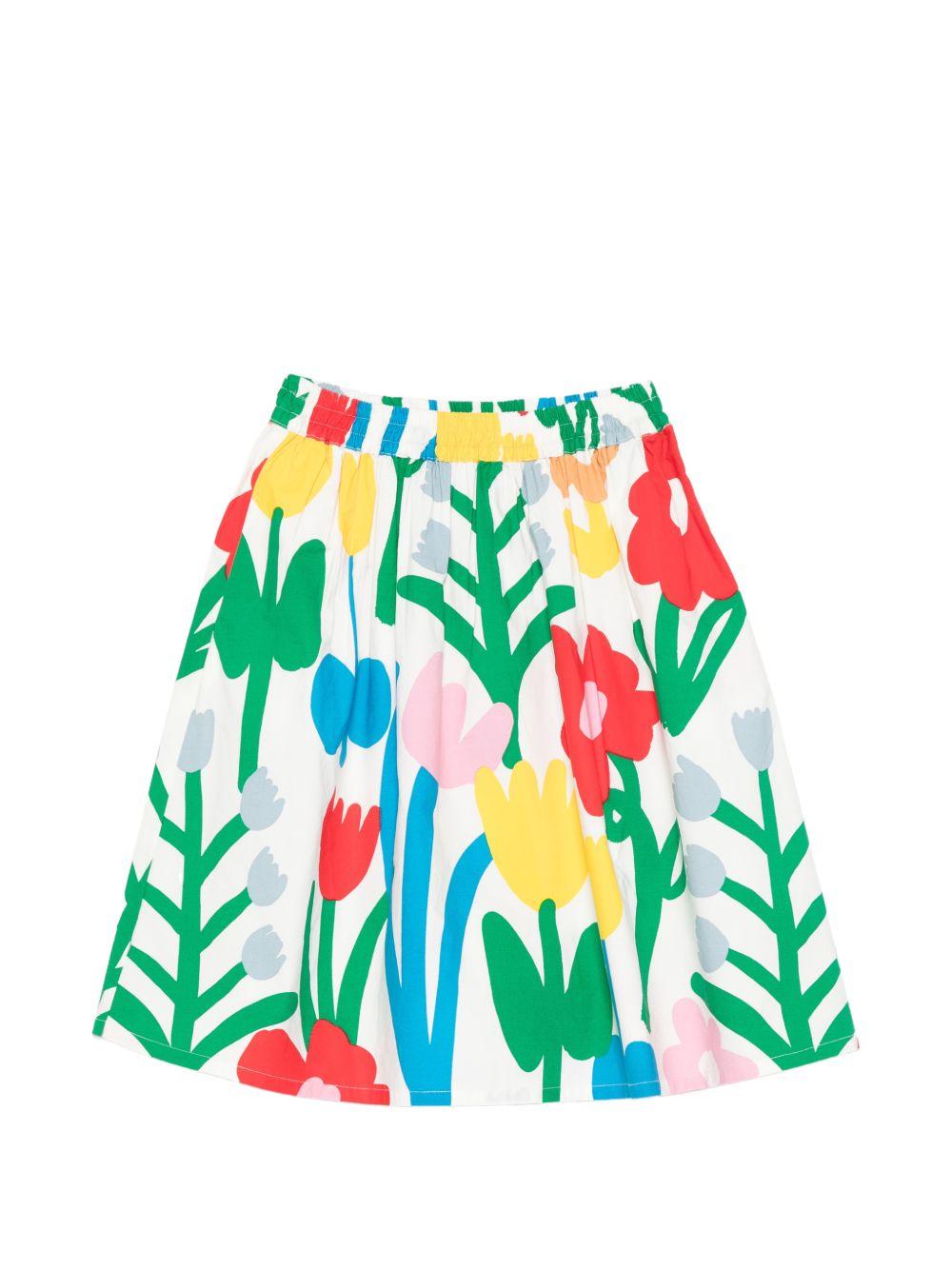 Gonna per bambina Stella McCartney Kids bianca con stampa floreale TY7A40 Z3461 101MC STELLA McCARTNEY KIDS 