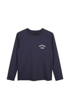 T-shirt per bambino Givenchy Kids blu con logo sul davanti H31347 853 GIVENCHY KIDS 