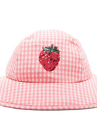 Cappello per bambina Konges Sløjd rosa con motivo a quadri KS104788 PINK KONGES SLOJD KIDS 