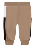 Pantaloni sportivi per bambino Boss Kids beige con inserti laterali a contrasto J52429 269 BOSS KIDS 