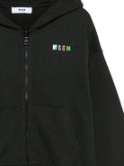 Felpa per bambini MSGM Kids nera con decorazione a strass sul retro S6MSJBZH238 MS040 MSGM KIDS 