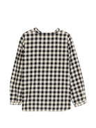 Camicia per bambino Bonpoint bianca e nera con design a quadri S06BSHW00010 894 BONPOINT KIDS 