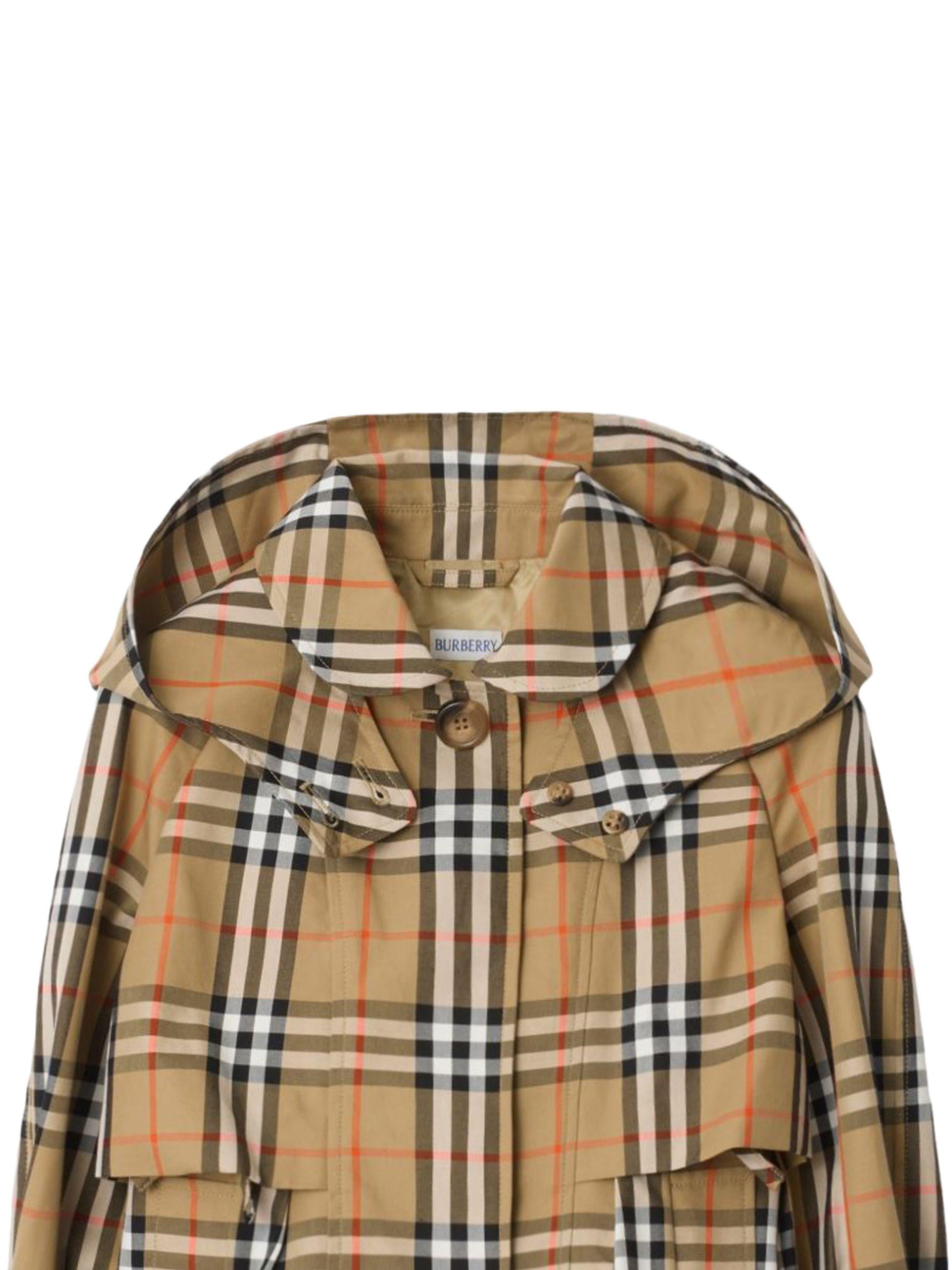 Giubbino per bambino Burberry Kids beige con motivo a quadri 8117878 B9368 BURBERRY KIDS 