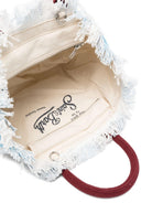 Borsa tote colette MC2 Saint Barth multicolore con frange COL0001 00938L MC2 ST. BARTH KIDS 