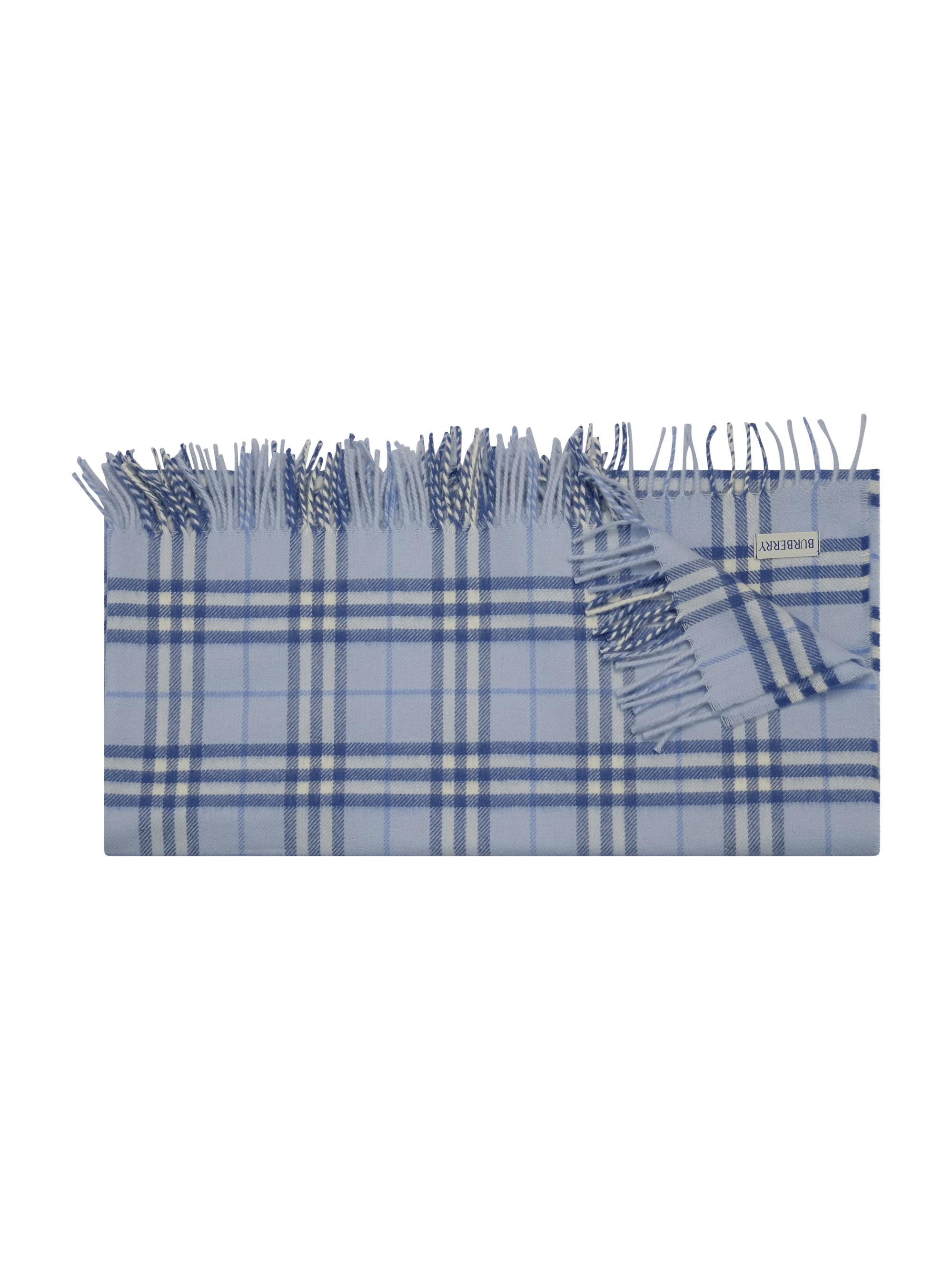 Coperta per neonato Burberry Kids azzurra con motivo a quadri 8117632 A2209 BURBERRY KIDS 