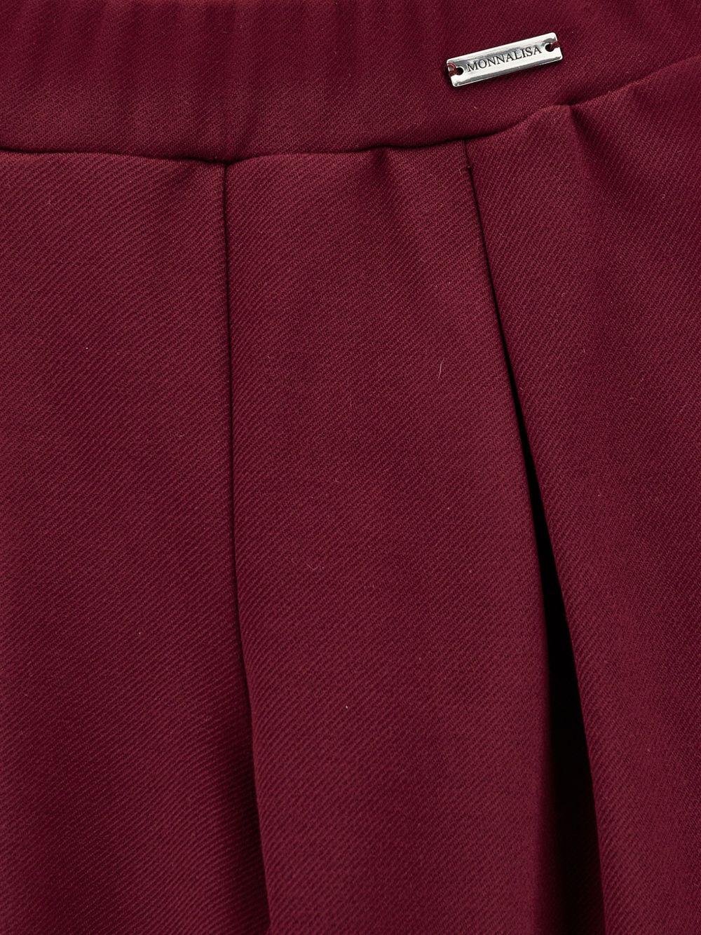 Pantaloni per bambina Monnalisa Kids rossi con trama in twill 17H401 8300 0069 MONNALISA KIDS 