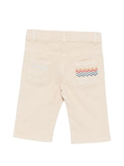 Pantaloni per neonato Missoni Kids beige con dettaglio ricamato sul retro MZ6330 Z3702 115 MISSONI KIDS 