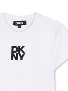 Abito per bambina DKNY Kids nero con stampa con logo D62599 09B DKNY KIDS 