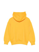 Felpa per bambini Moschino Kids gialla con stampa grafica HUF09ZLCA83 51140 MOSCHINO KIDS 