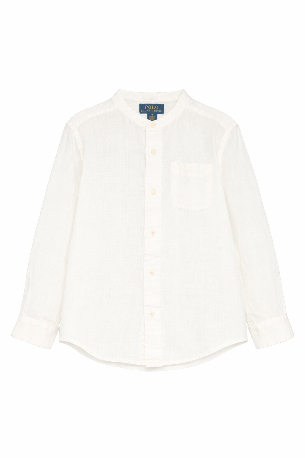 Camicia per bambino Polo Ralph Lauren Kids bianco con colletto alla coreana 322964592 501 Ralph Lauren kids 