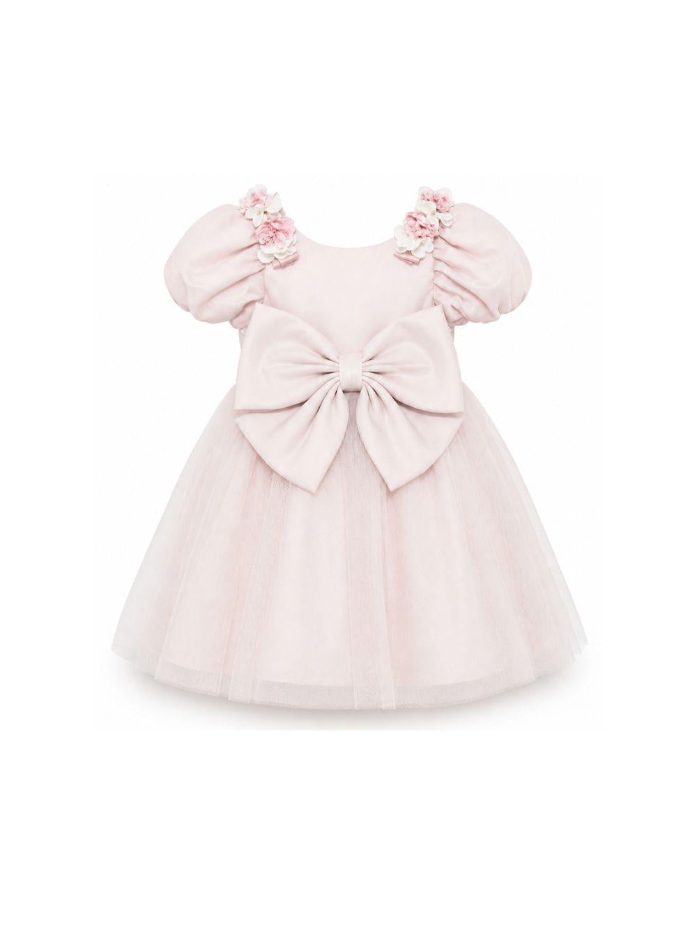 Abito per bambina Colorichiari Kids rosa con dettaglio fiocco sul davanti FB108526 4126 81 COLORICHIARI KIDS 