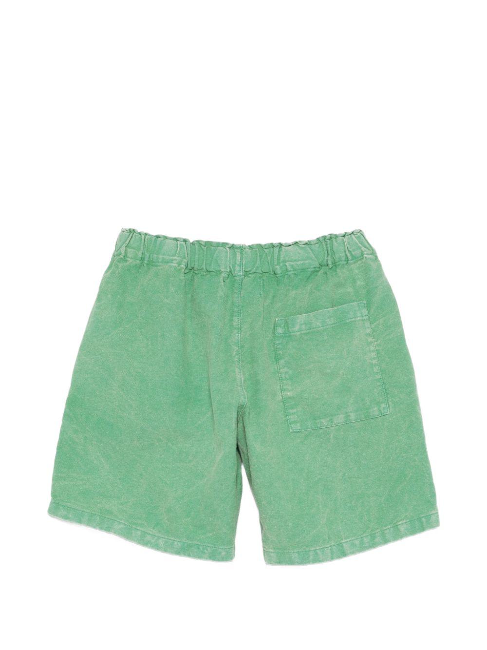 Shorts per bambino Bobo Choses verde con toppa con logo sul davanti B126AC066 311 BOBO CHOSES KIDS 