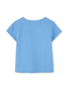 T-shirt con paillettes per bambina Billieblush blu con scollo rotondo U20923 784 BILLIEBLUSH KIDS 
