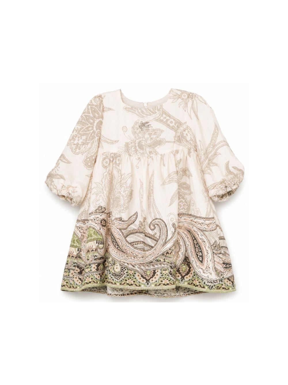 Abito per neonata Etro Kids beige con stampa paisley GZ1090 K0323 102BG ETRO KIDS 