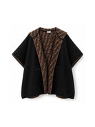 Mantella per bambini Fendi Kids nero reversibile con motivo FF JFQ056 AKLS F1M0T FENDI KIDS 