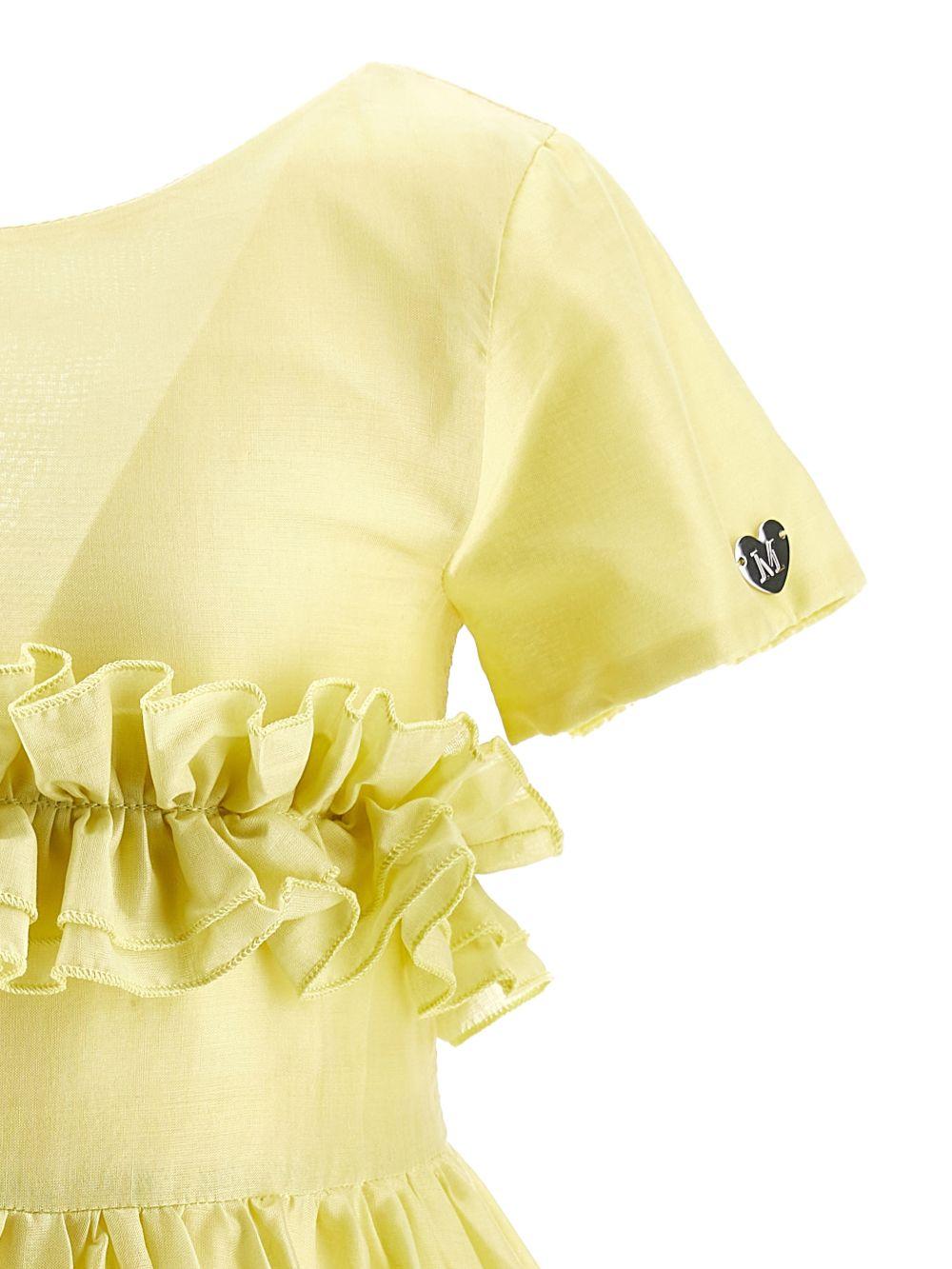 Abito per bambina Monnalisa giallo con ruches 17G904 7105 0014 MONNALISA KIDS 