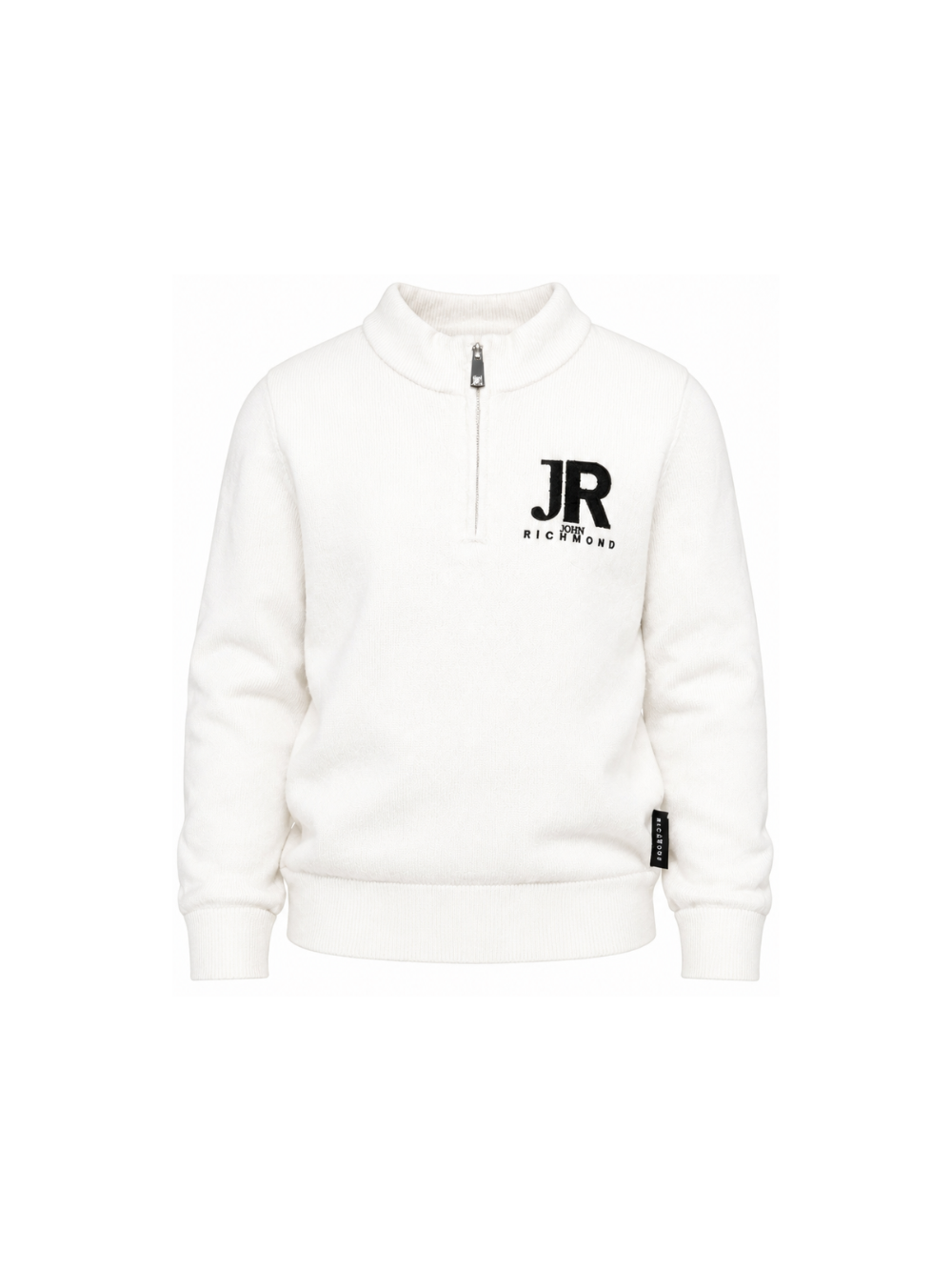 Maglione per bambino John Richmond Kids bianco con dettaglio logo ricamato RBA26170LU OFF-WHITE JOHN RICHMOND KIDS 