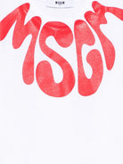 T-shirt per bambino MSGM Kids bianca con stampa grafica S6MSJUTH222 001/06 MSGM KIDS 