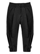 Pantaloni per bambina Monnalisa neri con vita elasticizzata 17G402 7301 0050 MONNALISA KIDS 