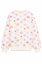 Felpa per bambina Molo beige con stampa grafica all-over 2S26J213 9542 MOLO KIDS 
