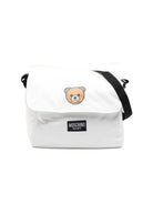 Borsa per neonati Moschino Kids bianca con stampa Teddy Bear MUX05VLCA19 10063 MOSCHINO KIDS 